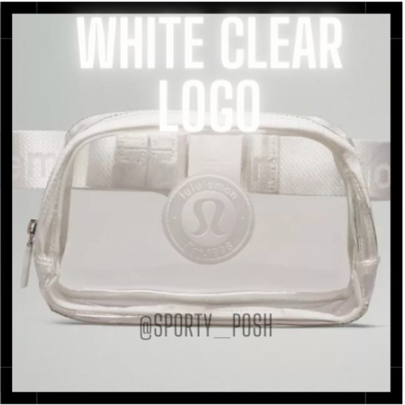 lululemon athletica Handbags - NWT White/Vapor Clear Logo lululemon Everywhere Belt Bag (EBB)